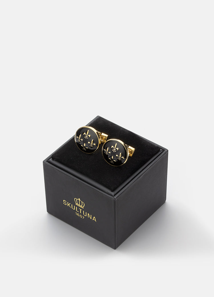 Cufflinks | Fleur De Lys | Baroque Black - STOCKHOLM 