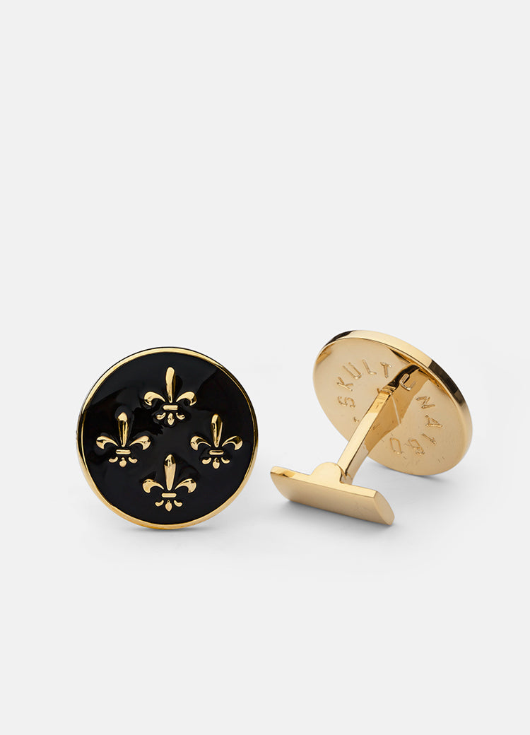 Cufflinks | Fleur De Lys | Baroque Black - STOCKHOLM 