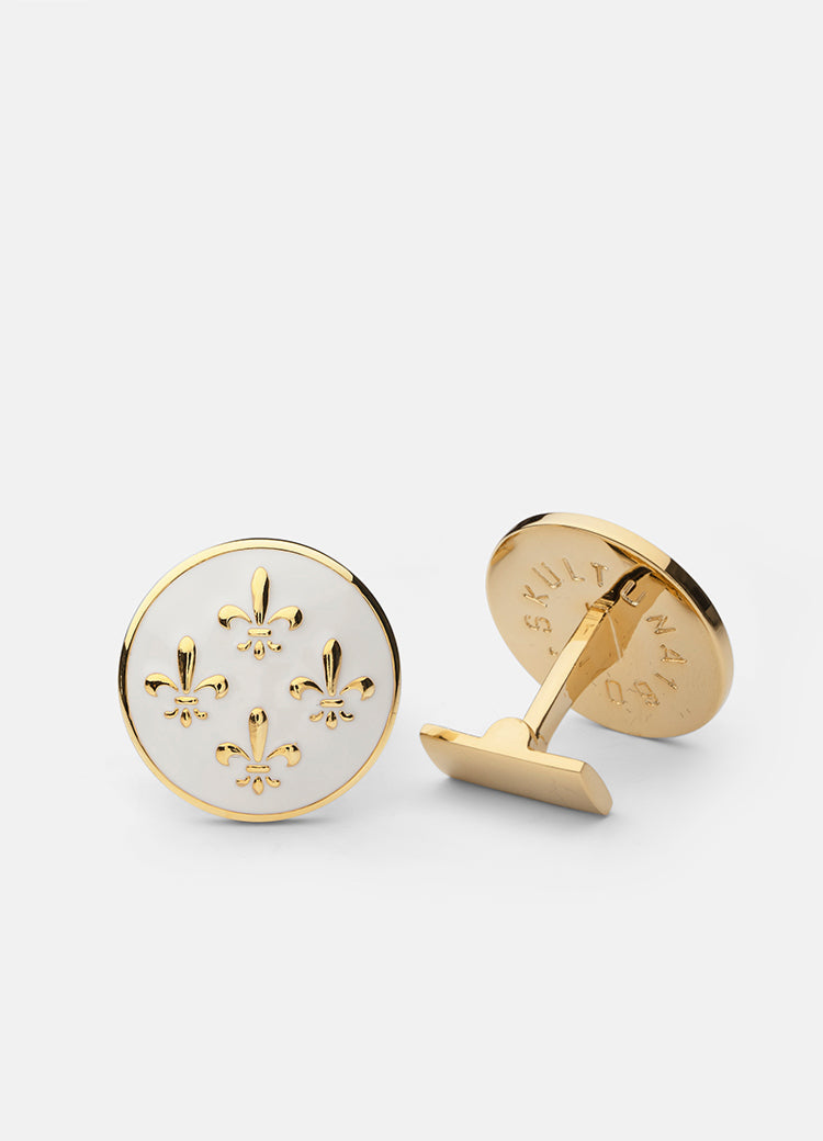 Cufflinks | Fleur De Lys | Ivory White - STOCKHOLM 