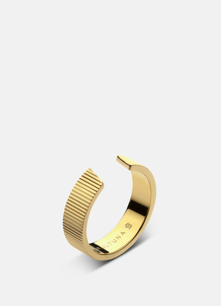 Ring | Ribbed Series | Thick | Gold - STOCKHOLM 