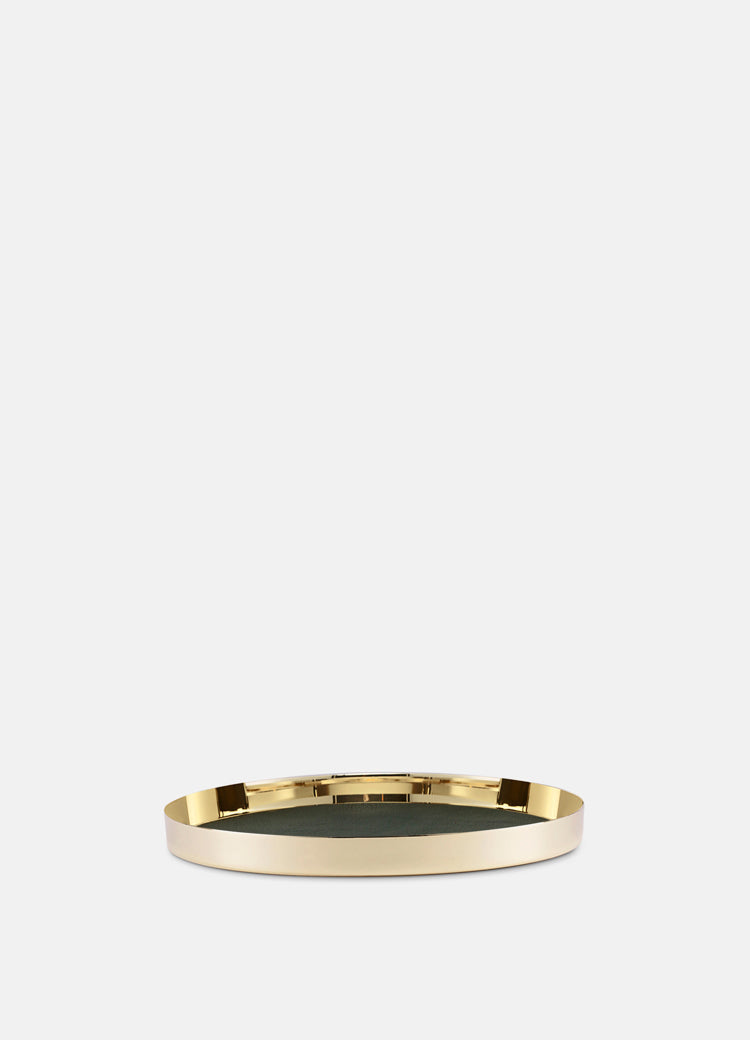 Tray | Karui | Green Leather | Medium - STOCKHOLM 