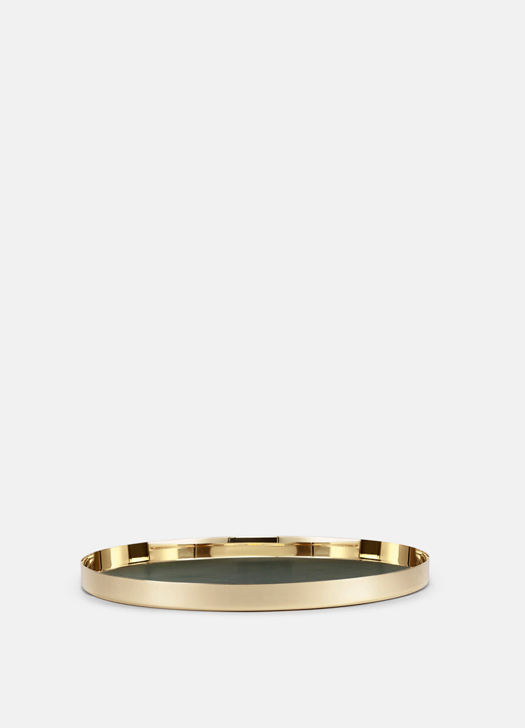 Tray | Karui | Green Leather | Large - STOCKHOLM 