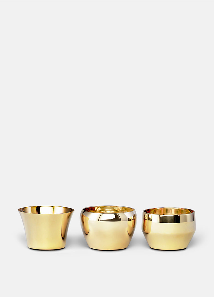 Candle Holder Kin | Set of 3 | Brass - STOCKHOLM 