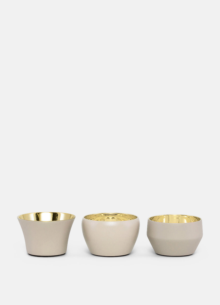 Candle Holder Kin | Set of 3 | Beige - STOCKHOLM 