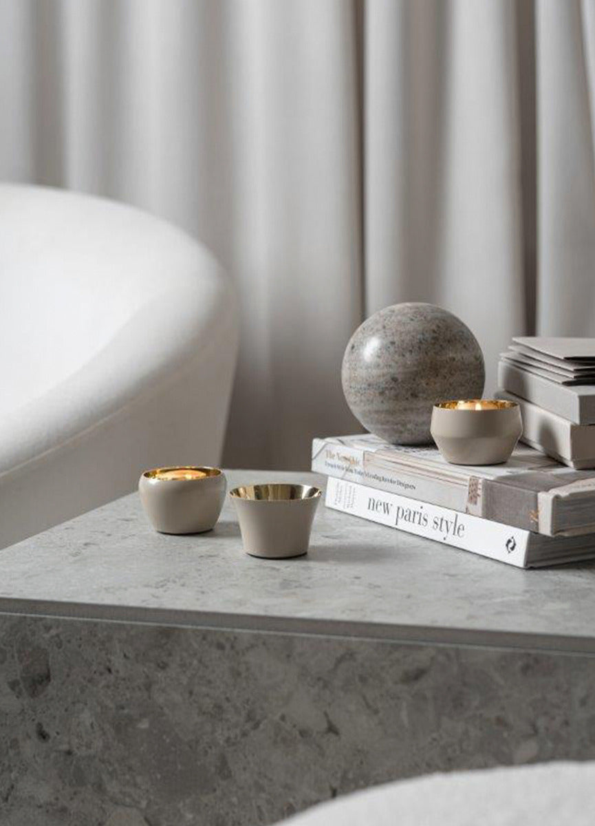 Candle Holder Kin | Set of 3 | Beige - STOCKHOLM 