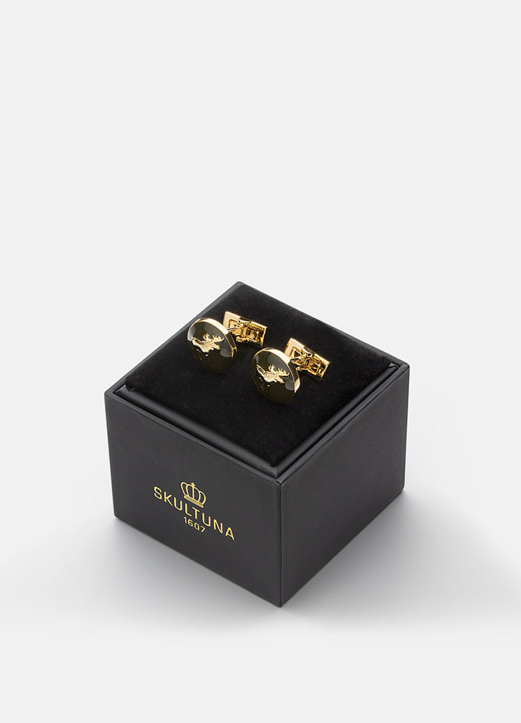 Cufflinks | The Hunter | Gold & Green | The Moose - STOCKHOLM 