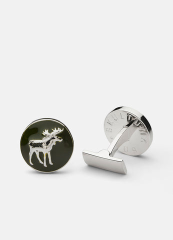 Cufflinks | The Hunter | Silver & Green | The Moose - STOCKHOLM 