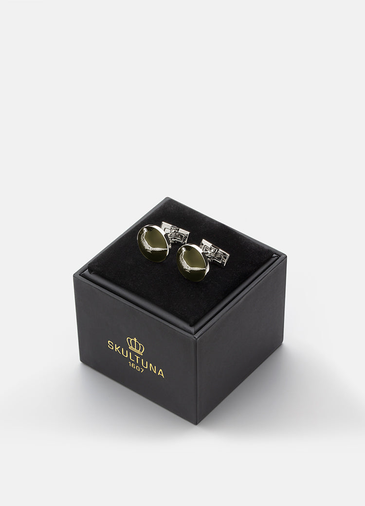 Cufflinks | The Hunter | Silver & Green | The Pheasant - STOCKHOLM 