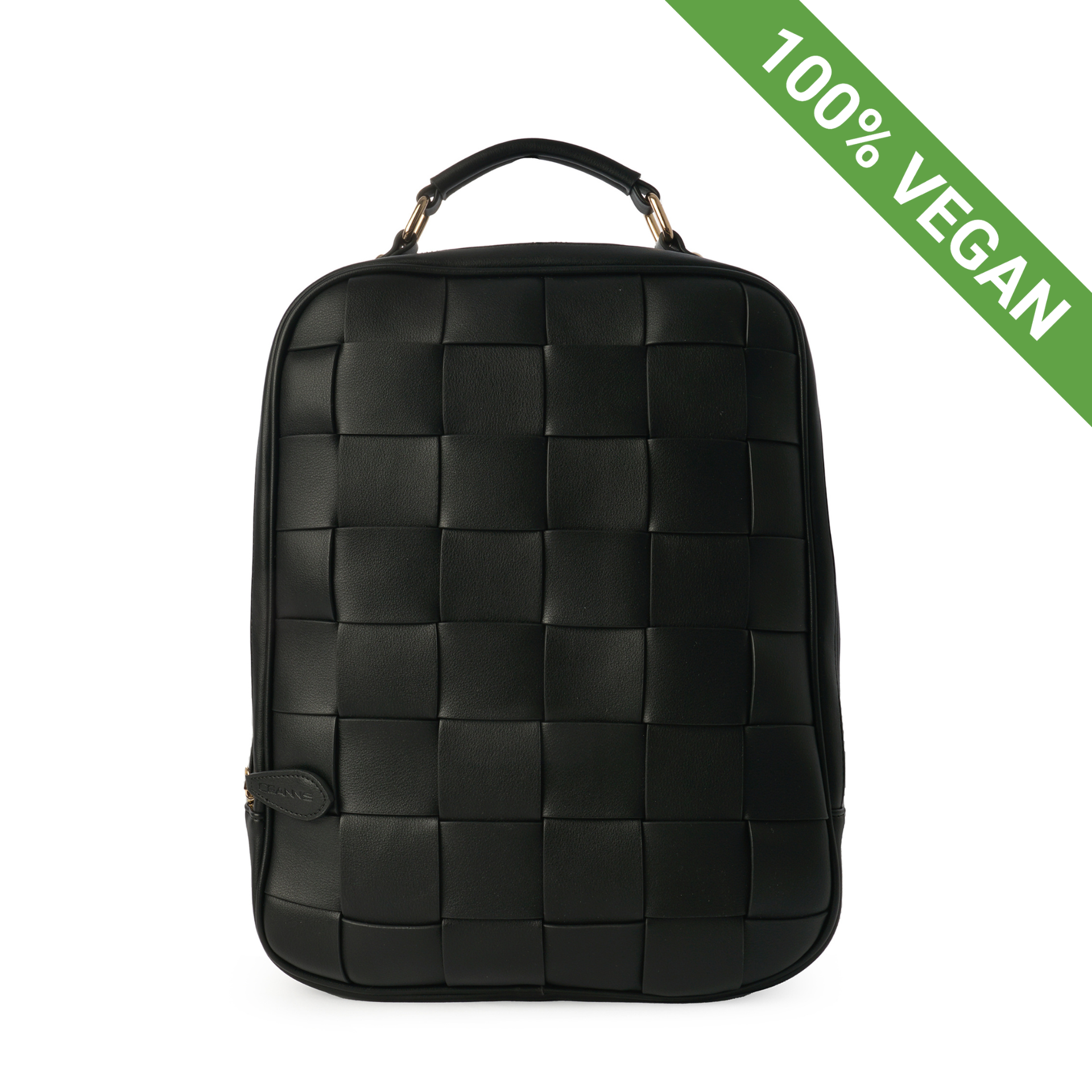 Backpack | Ravenna | Braided Strap | Black | Vegan