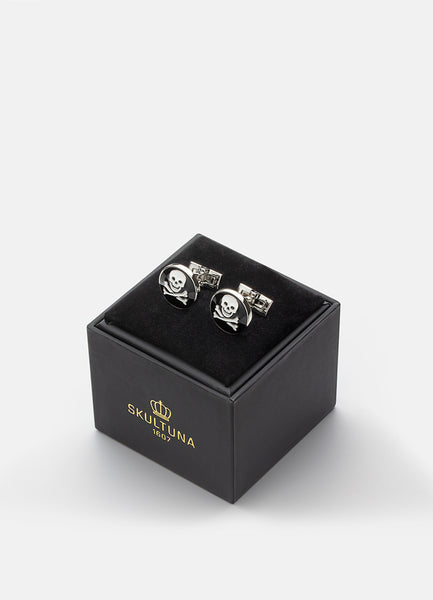 Cufflinks | Skull & Bones | Black & White - STOCKHOLM 