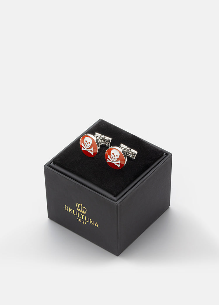 Cufflinks | Skull & Bones | Red & White - STOCKHOLM 