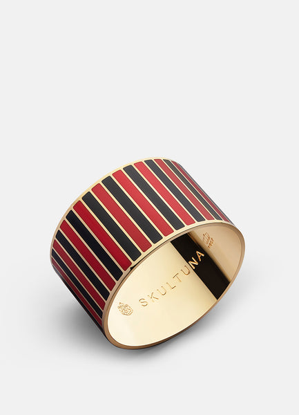 Bangle | The Stripe Bracelet | Black and Red - STOCKHOLM 