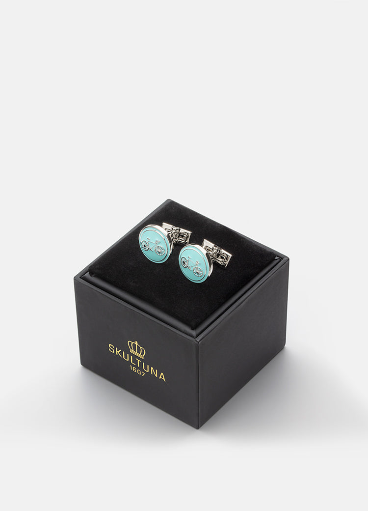 Cufflinks | Themocracy Biker | Light Blue - STOCKHOLM 