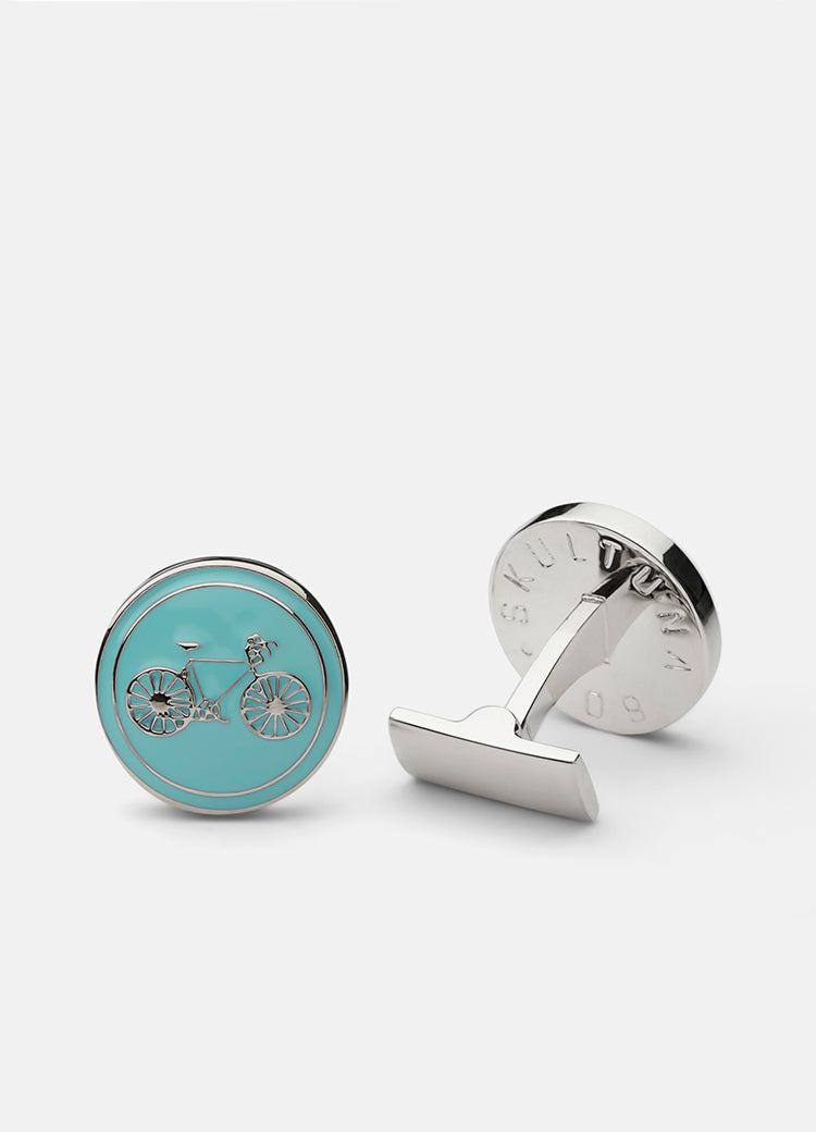 Cufflinks | Themocracy Biker | Light Blue - STOCKHOLM 