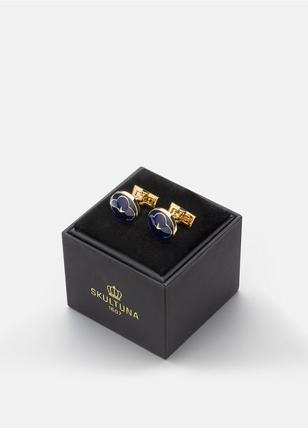 Cufflinks | The Official Wedding Series | Gold | Royal Blue - STOCKHOLM 