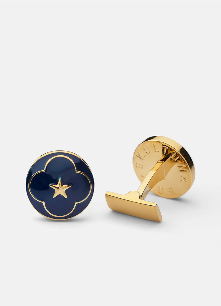 Cufflinks | The Official Wedding Series | Gold | Royal Blue - STOCKHOLM 