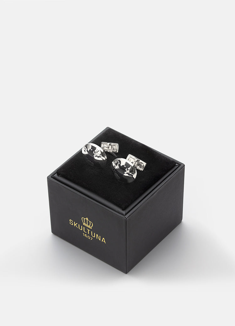 Cufflinks | The World | Silver - STOCKHOLM 