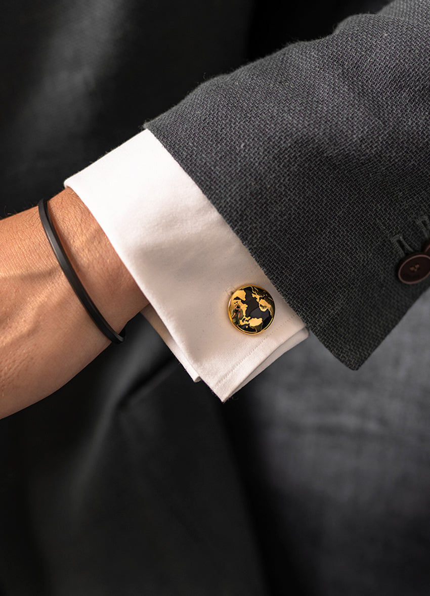 Cufflinks | The World | Gold - STOCKHOLM 